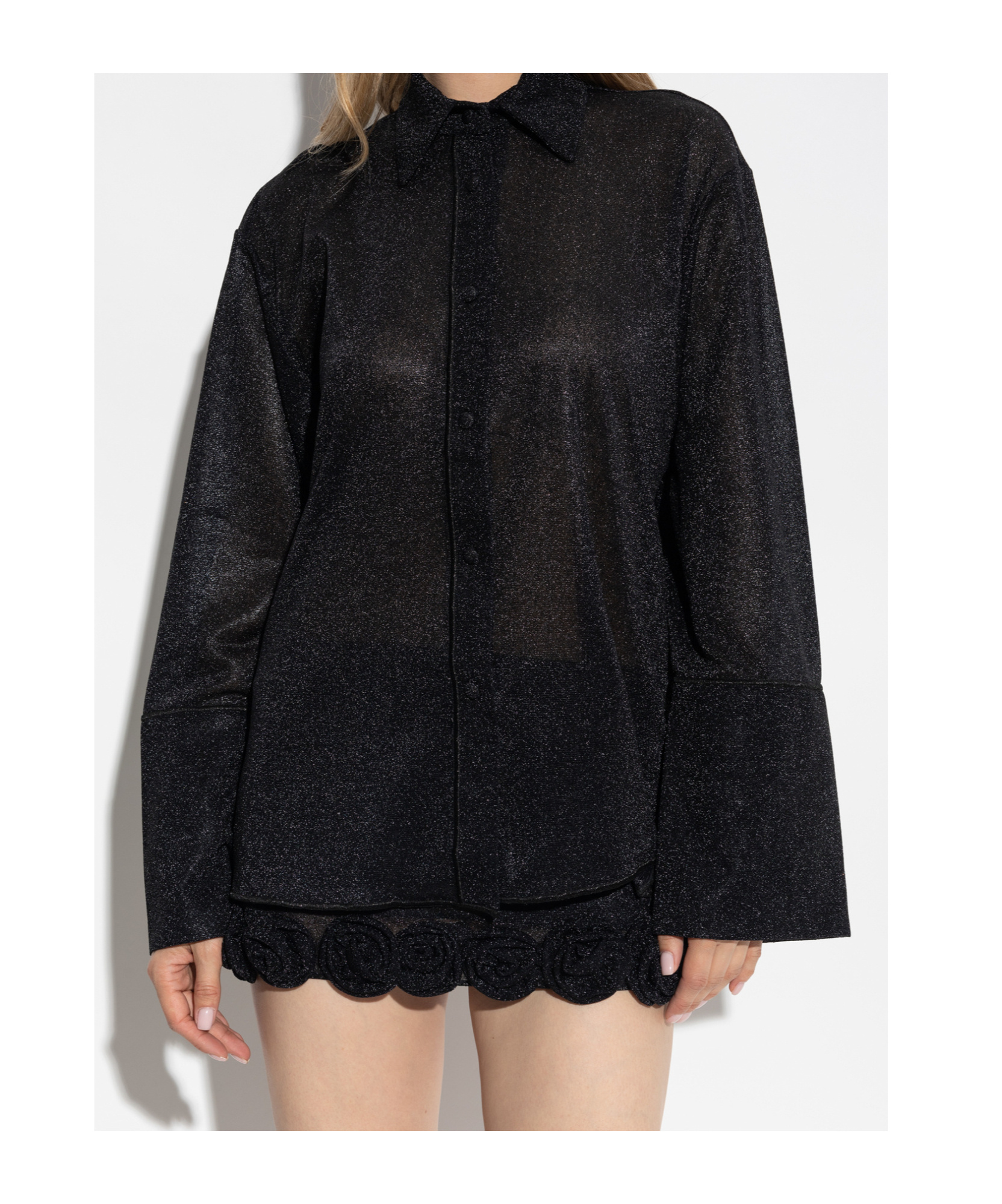 Oseree Sparkling Button-up Shirt