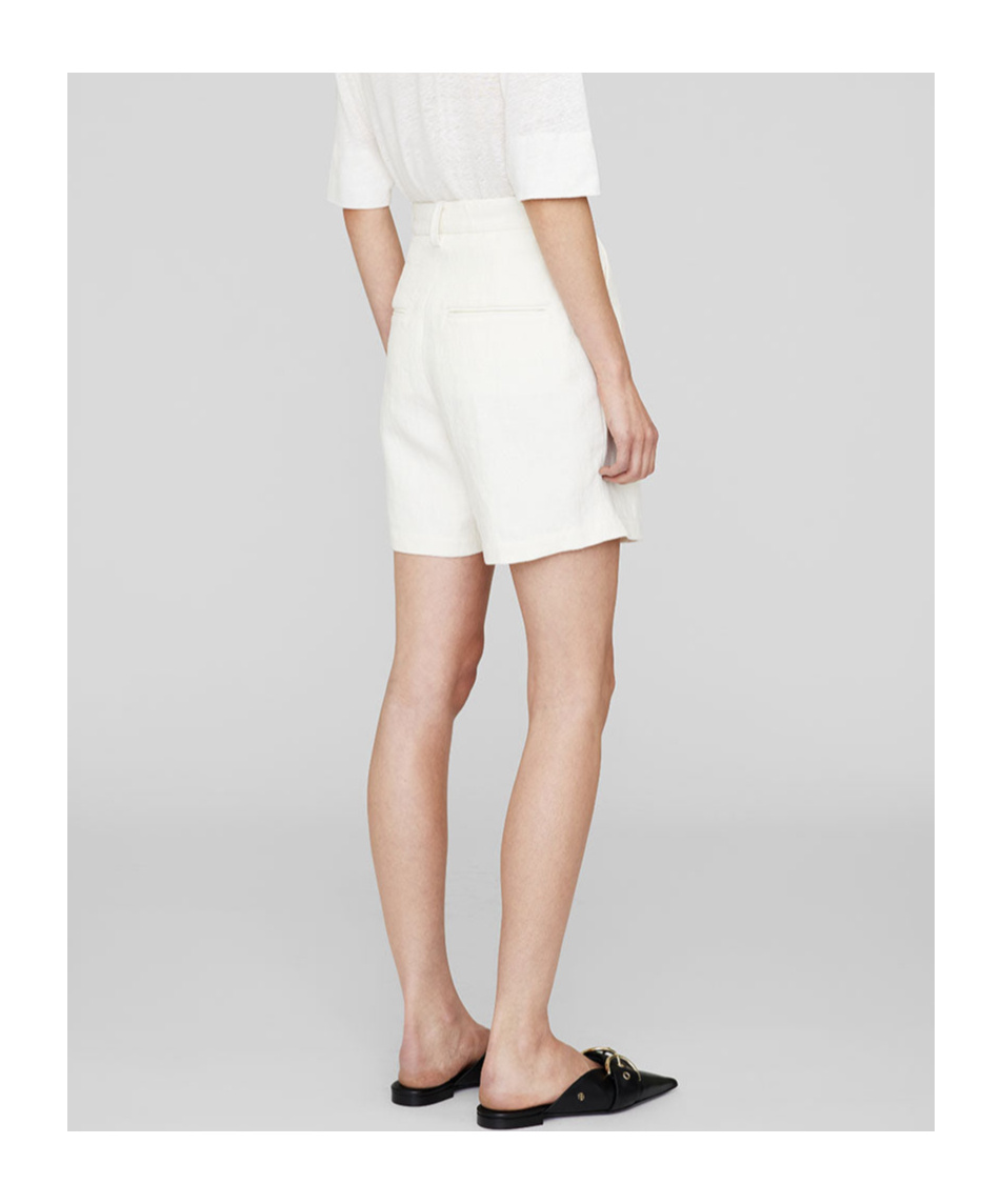 Anine Bing Belt-loop Shorts In White