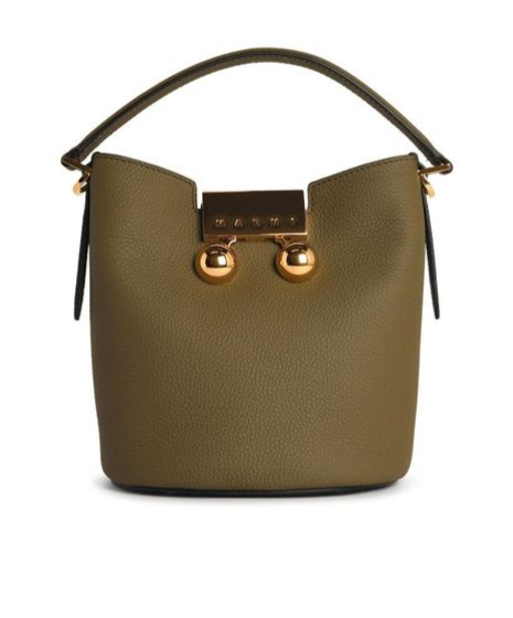 Marni Trunkaroo Bucket Bag In Green