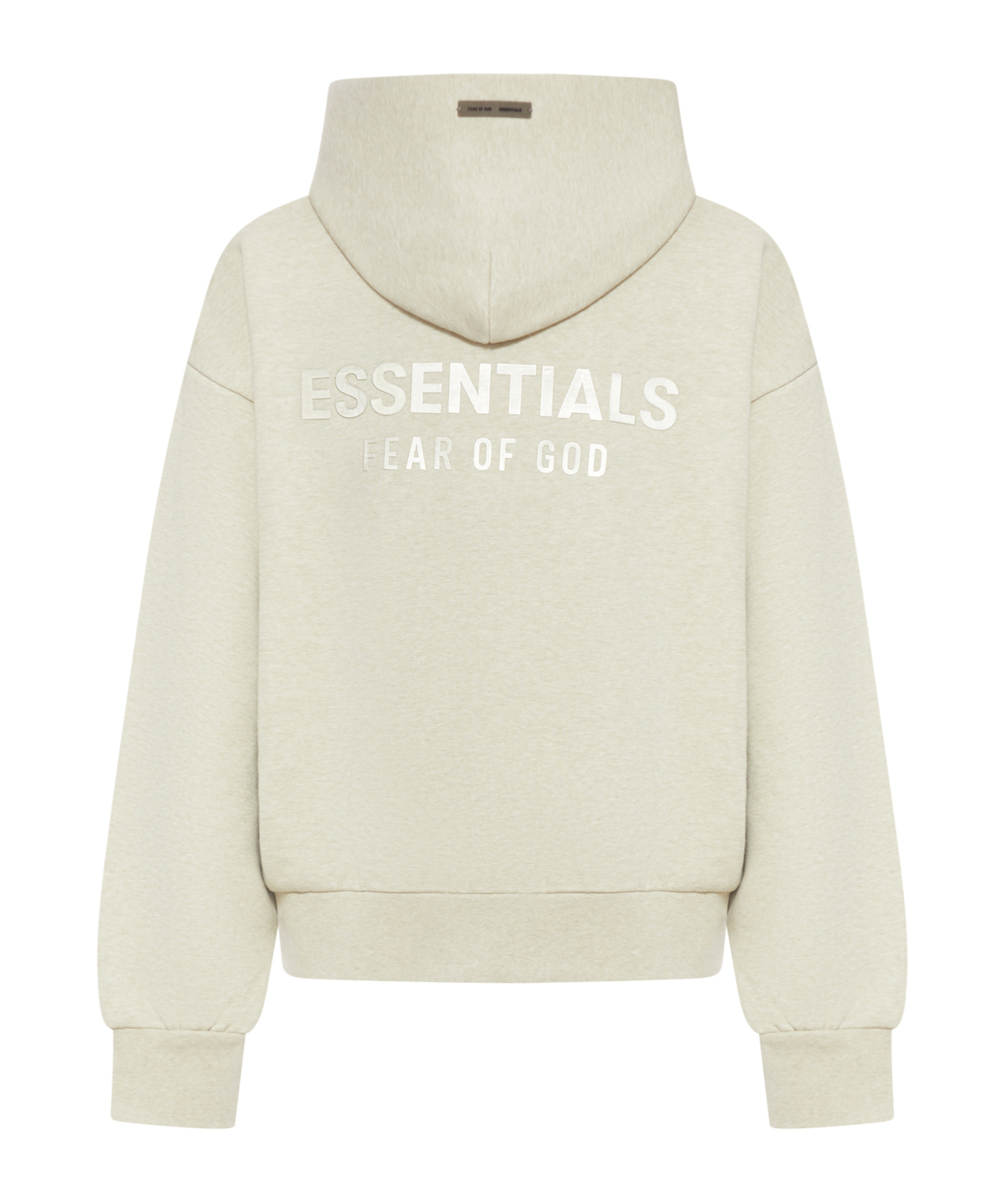 Essentials Beige Classic Fit Fleece Hoodie In Neutral