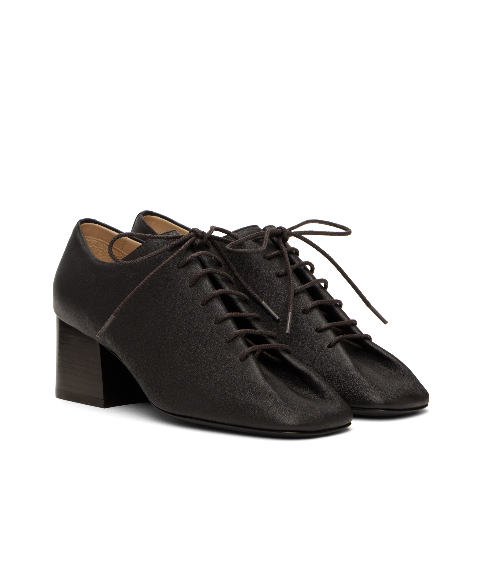 Lemaire Brown Souris Classic Heels In Dark Chocolate