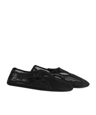 Shop Alaïa Slippers In Fishnet