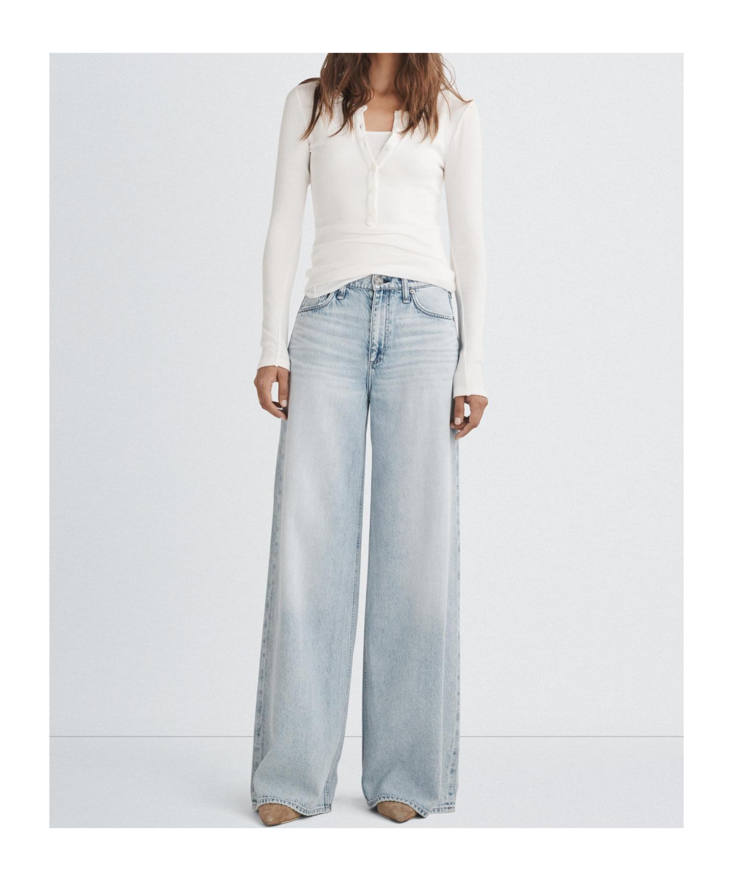 Rag & Bone Round Collar And Long-sleeved T-shirt