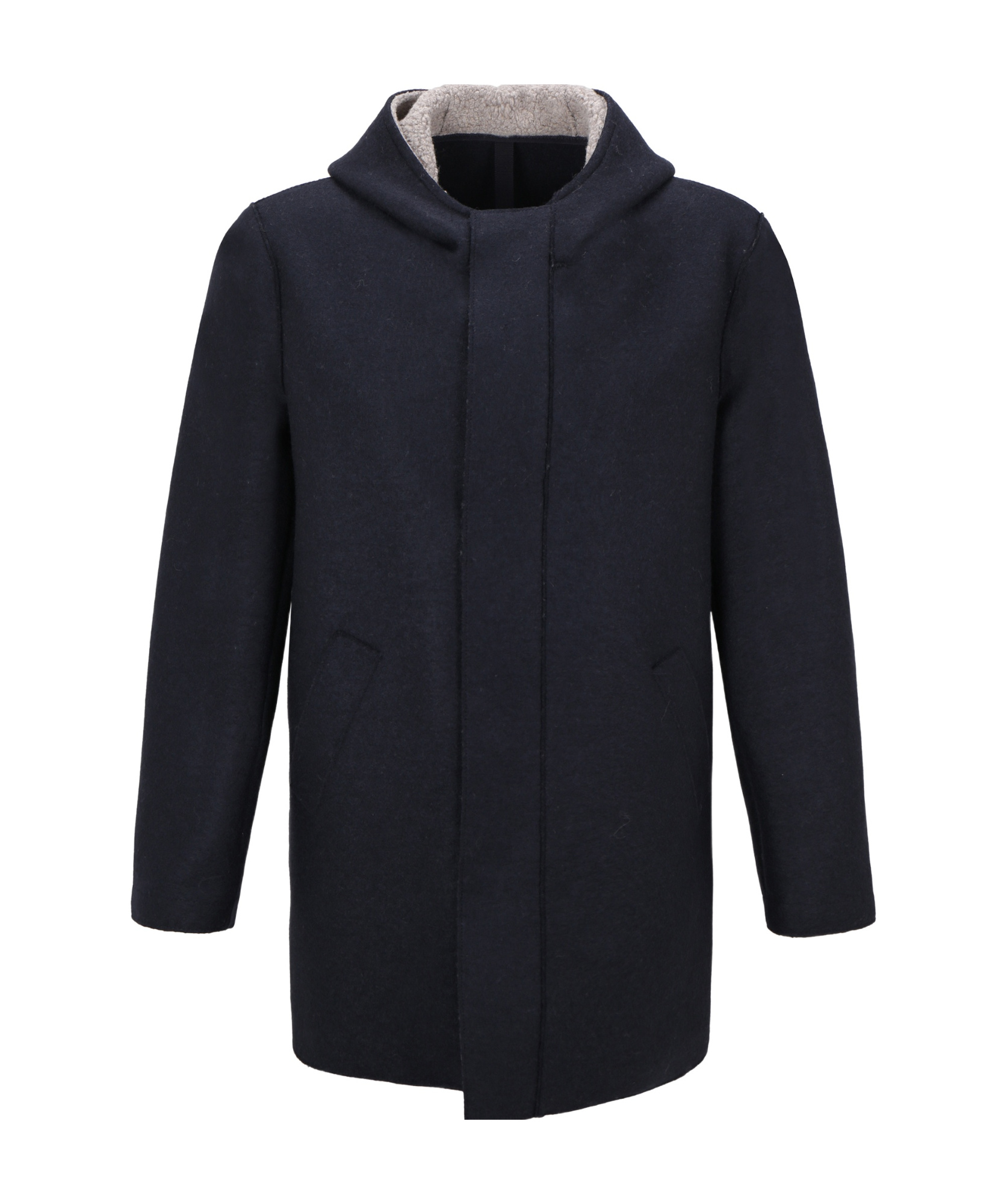 Harris Wharf London Hooded Felt Coat