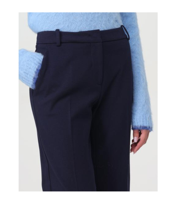 Pinko Bello Stretch Viscose Trousers In Black