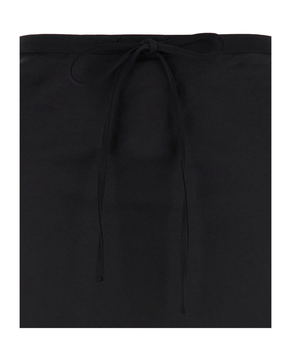 Dunst Black Double-layer Long Skirt In Viscose Blend Woman