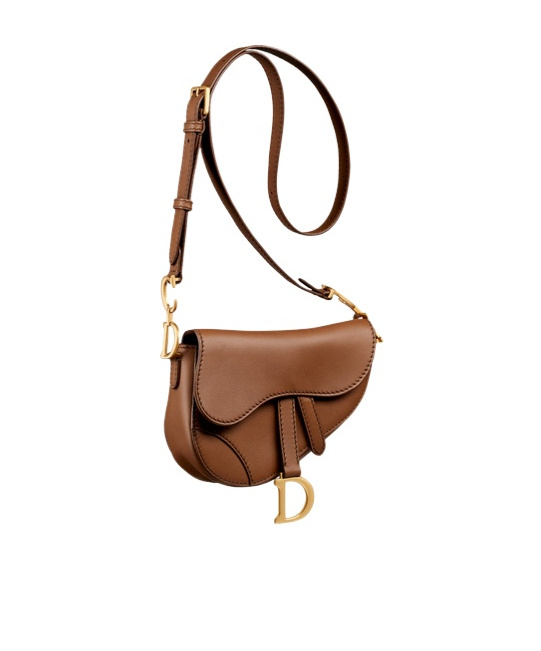 Dior Mini Saddle Shoulder Bag In Brown