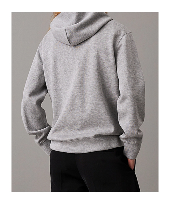 Calvin Klein Zip-up Hoodie With Hood And Pockets In Gray
