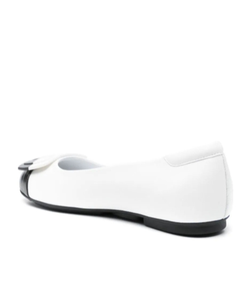 Hogan H661 Leather Ballerina Shoes In White