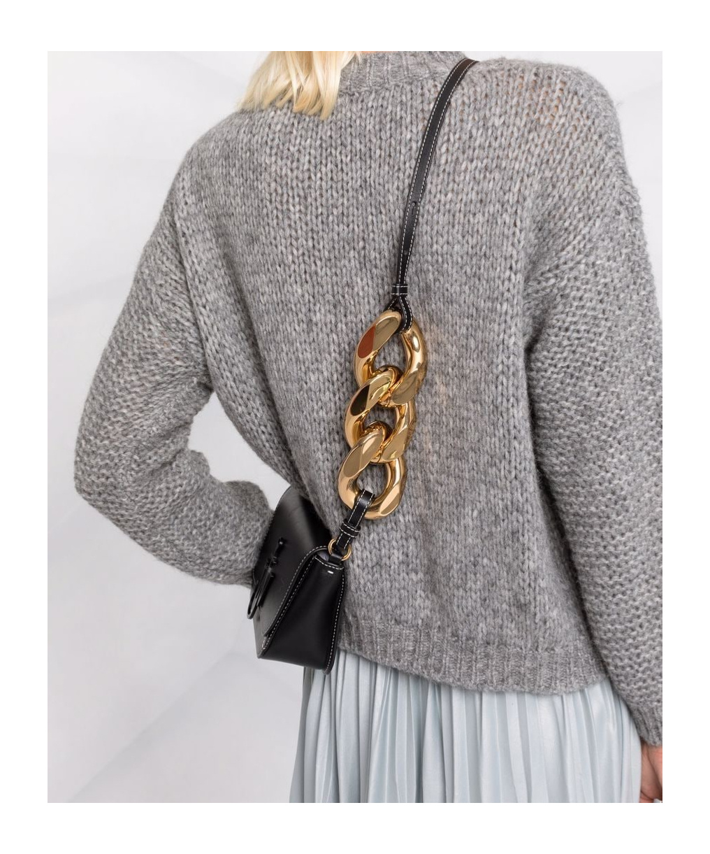 Roberto Collina Soft Knit Crewneck Sweater With Ribbed Finish In Gray