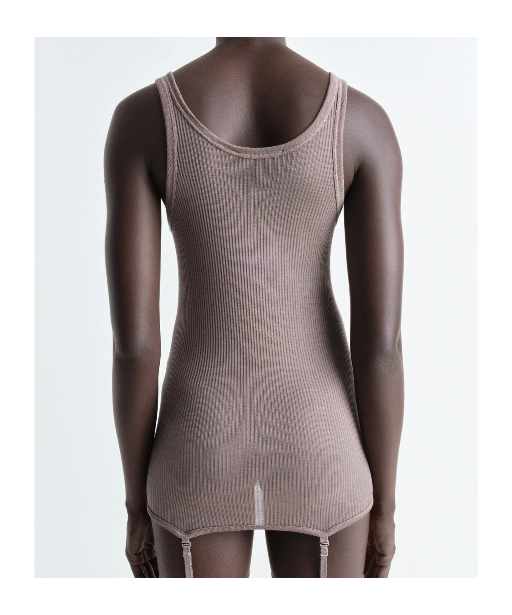 Lemaire Seamless Wool Tank Top In Gray