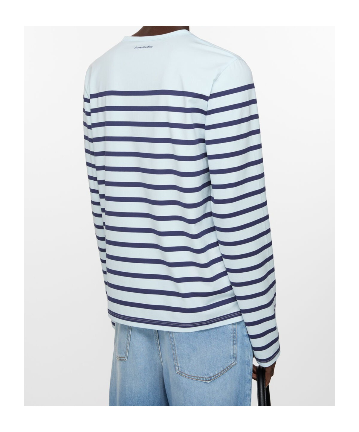 Acne Studios Striped Long-sleeved T-shirt In White