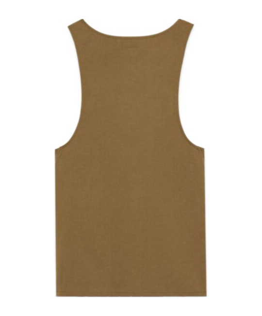 Saint Laurent Twill-weave Sleeveless Top In Brown