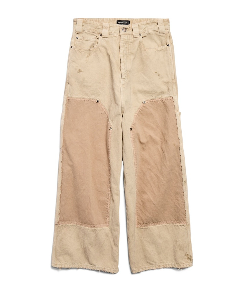 Balenciaga Straight Trousers Contrast Panels