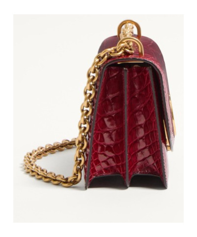 Valentino Small Vain Shoulder Bag In Scarlet