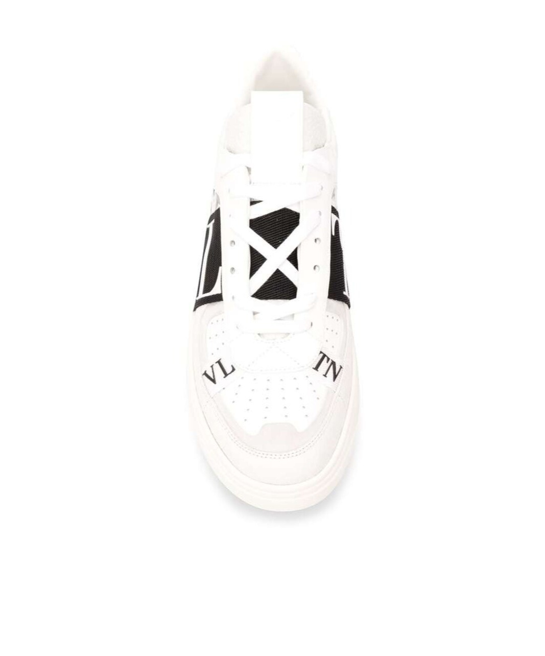 Valentino Vl7n Leather And Fabric Low-top Sneakers In White