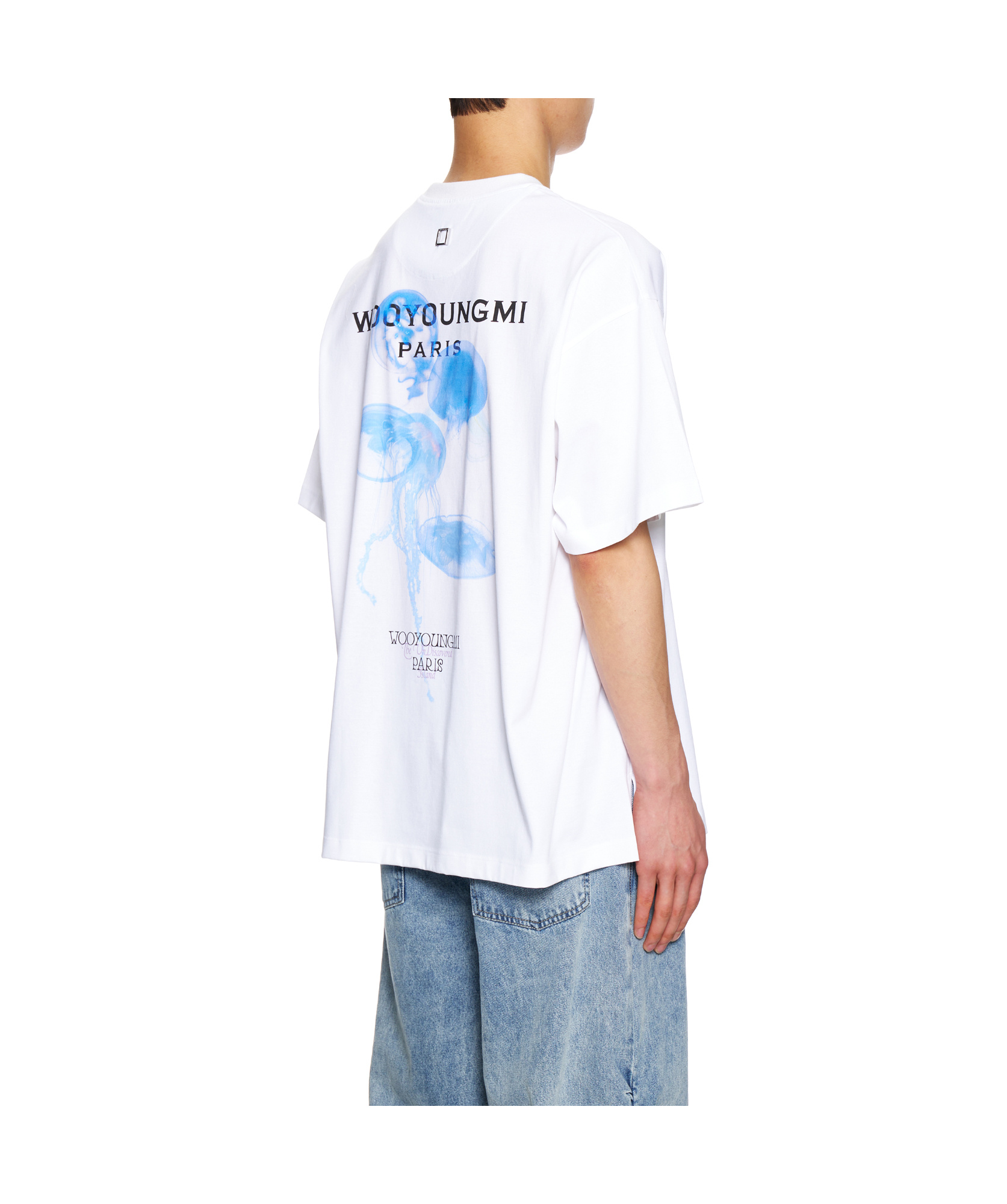 Wooyoungmi Off-white Flower Back Logo T-shirt In White
