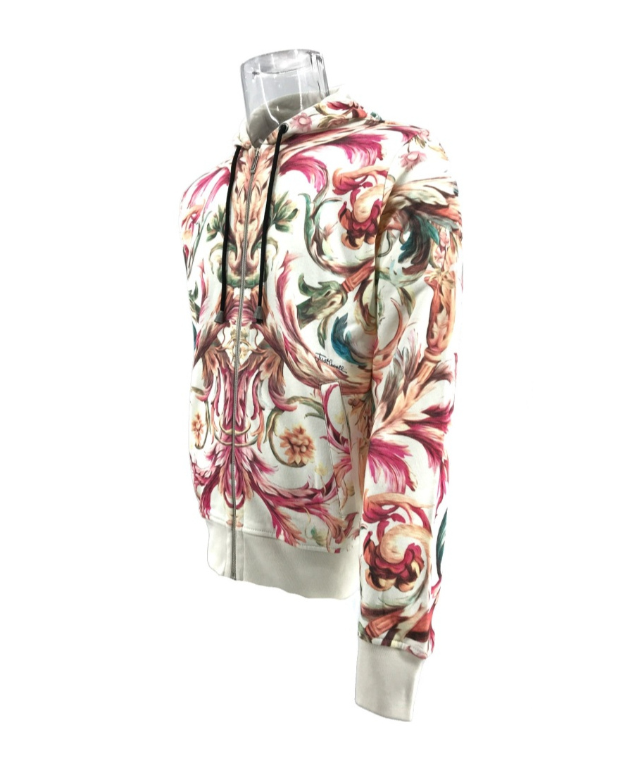 Just Cavalli Zipper Long-sleeved Sweater In White