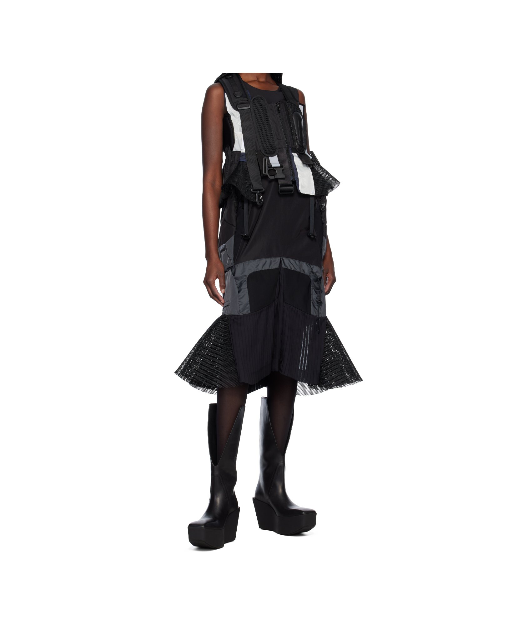 Junya Watanabe Black Komine Protector Paneled Vest In Black