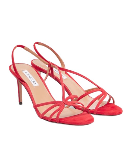 Aquazzura Suede Sandals In Multi