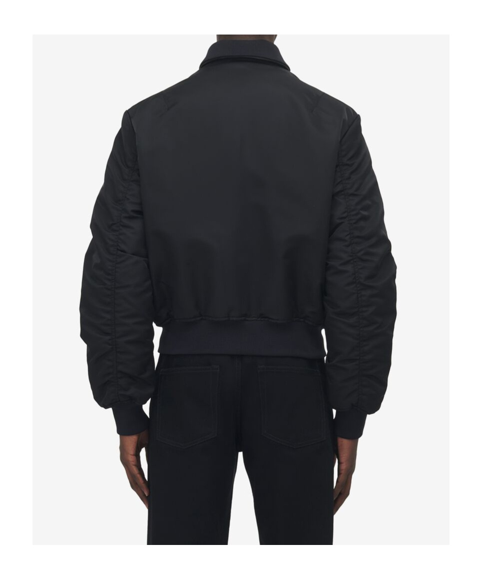 Alexander Mcqueen Mcqueen Technical Crop Bomber Jacket In Black