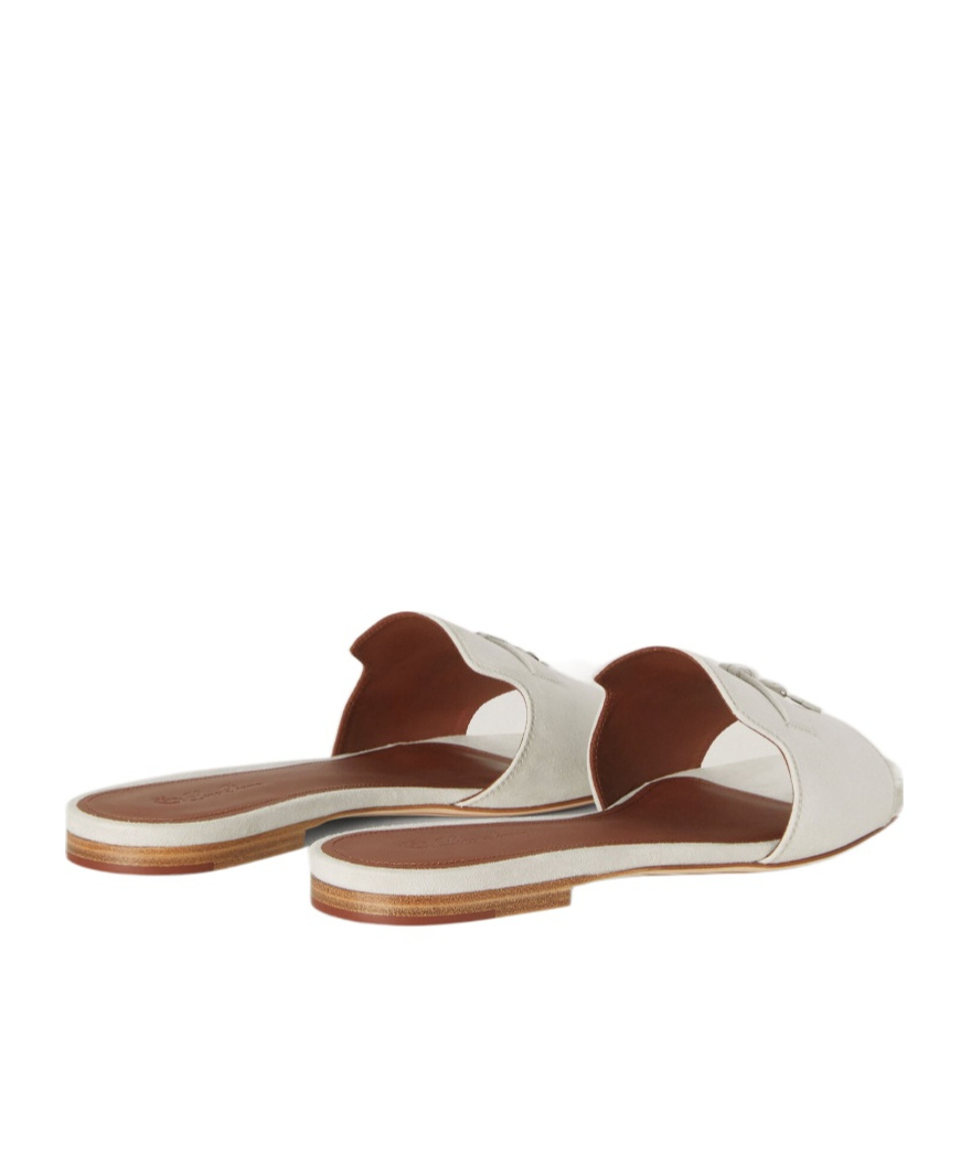 Shop Loro Piana Charms Slides In White