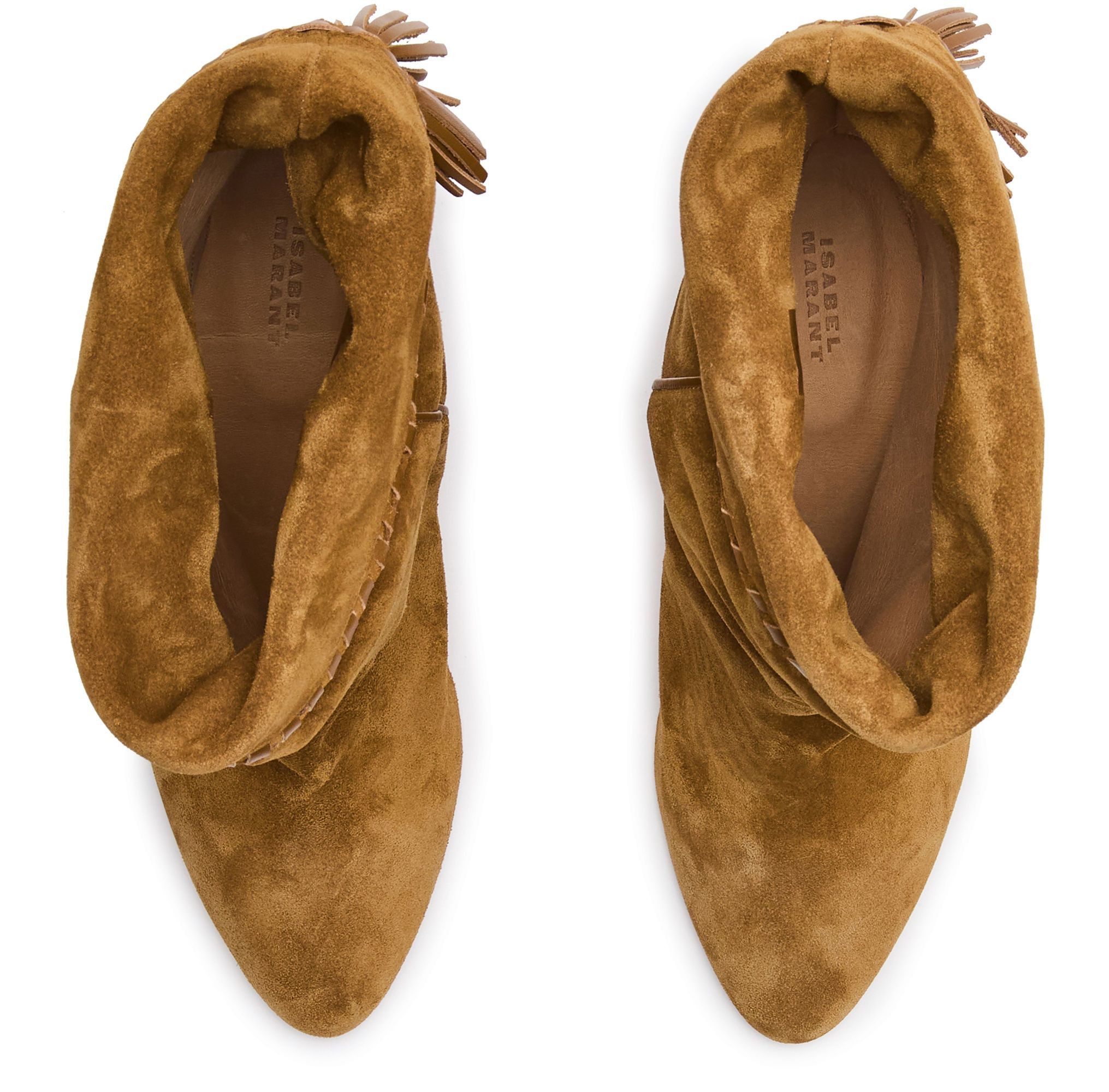 Isabel Marant Dalby Tasseled Leather-trimmed Suede Ankle Boots