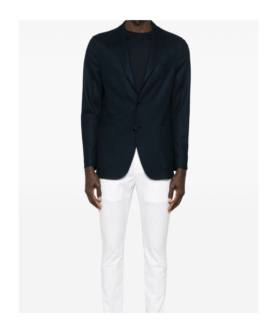 Boglioli Piqué-weave Blazer In Black