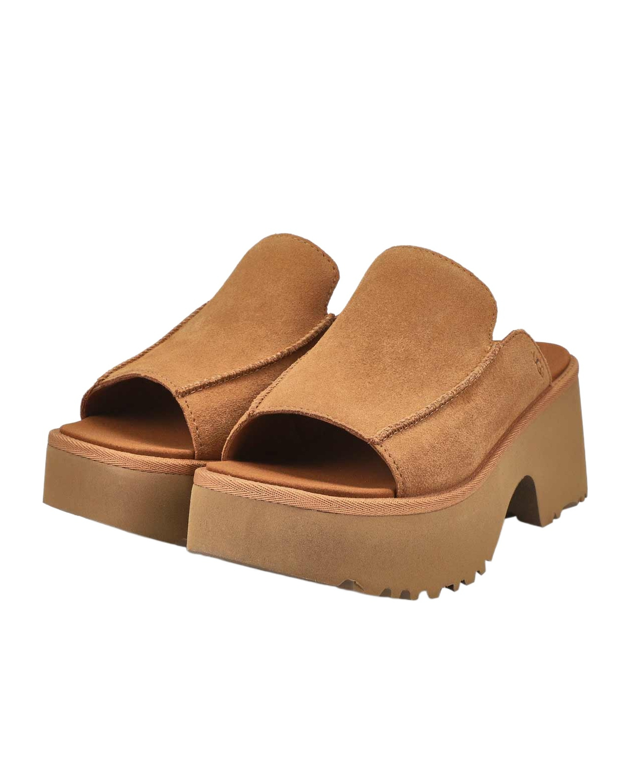 Ugg Platform High Heel Sandals In Brown