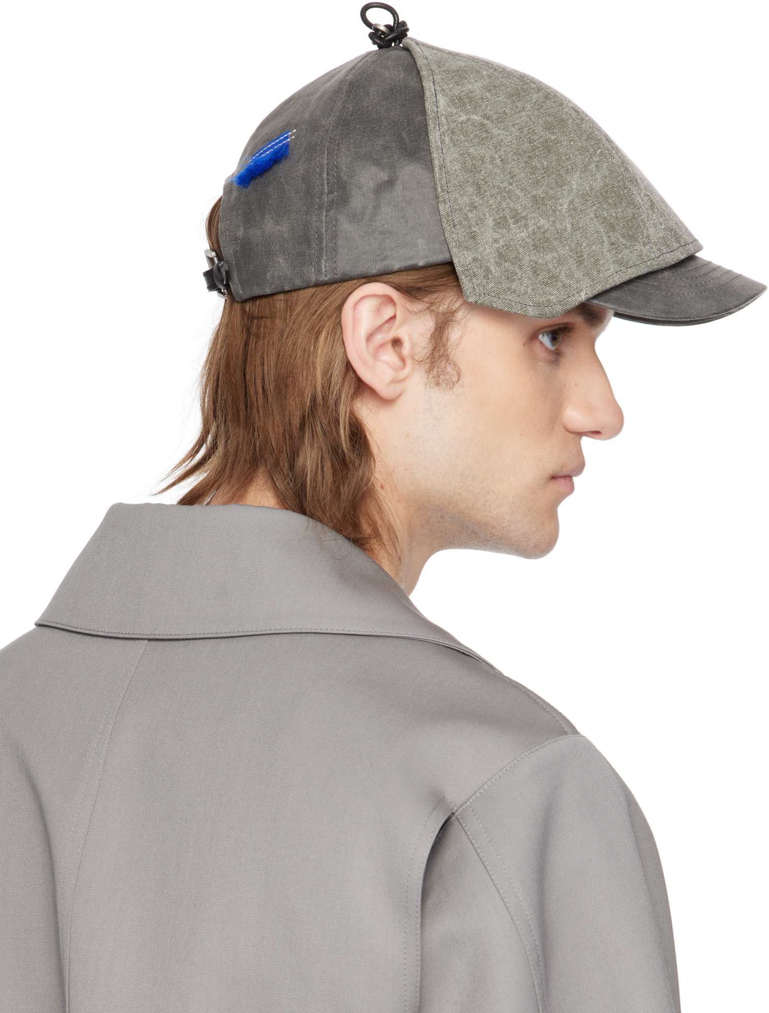 Ader Error Knotted Baseball Cap In Gray