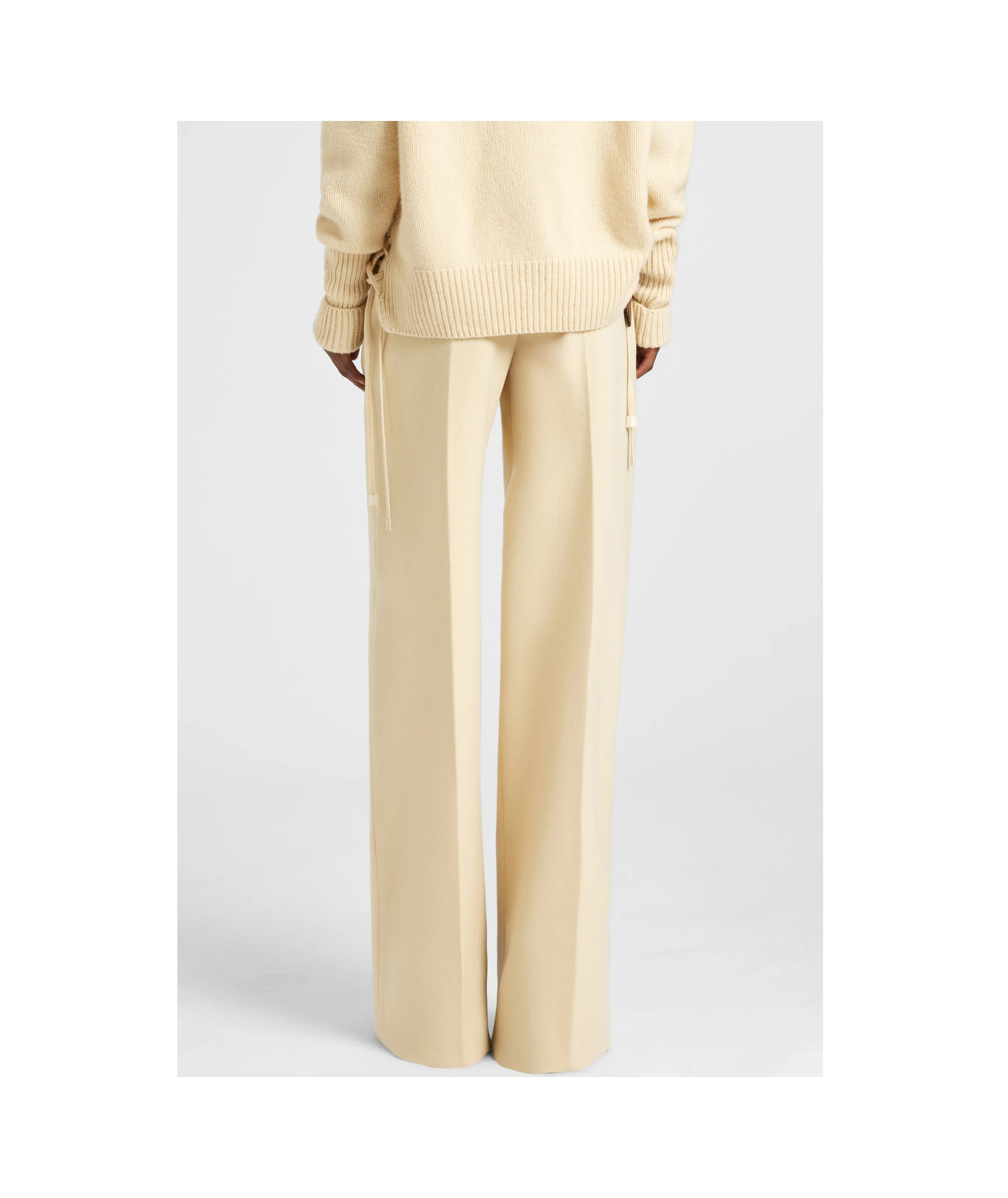 Ermanno Scervino Palazzo Trousers In Virgin Wool In Brown