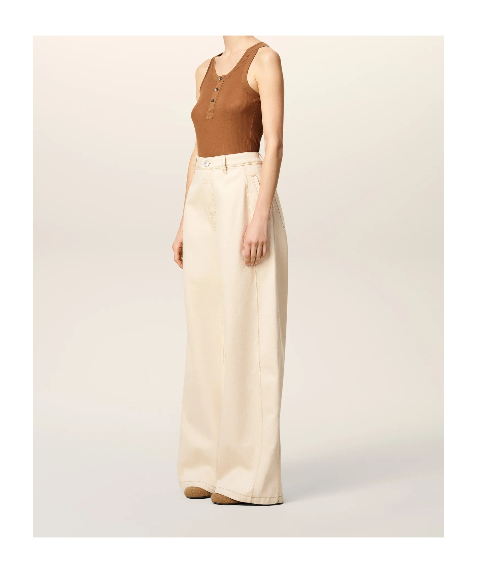 Ami Alexandre Mattiussi Belt Loops Slacks In White