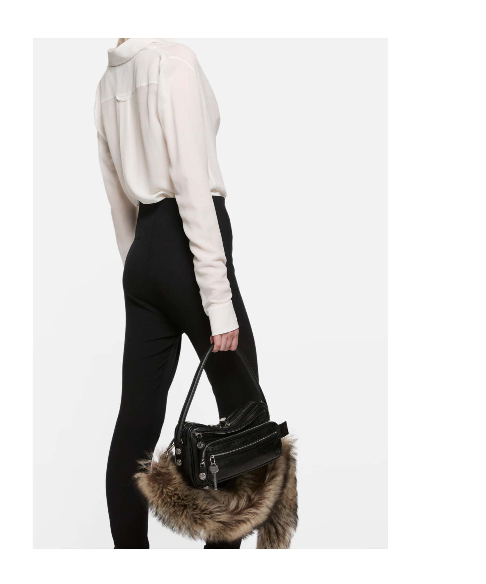 Acne Studios Draped Silk-georgette Blouse In White