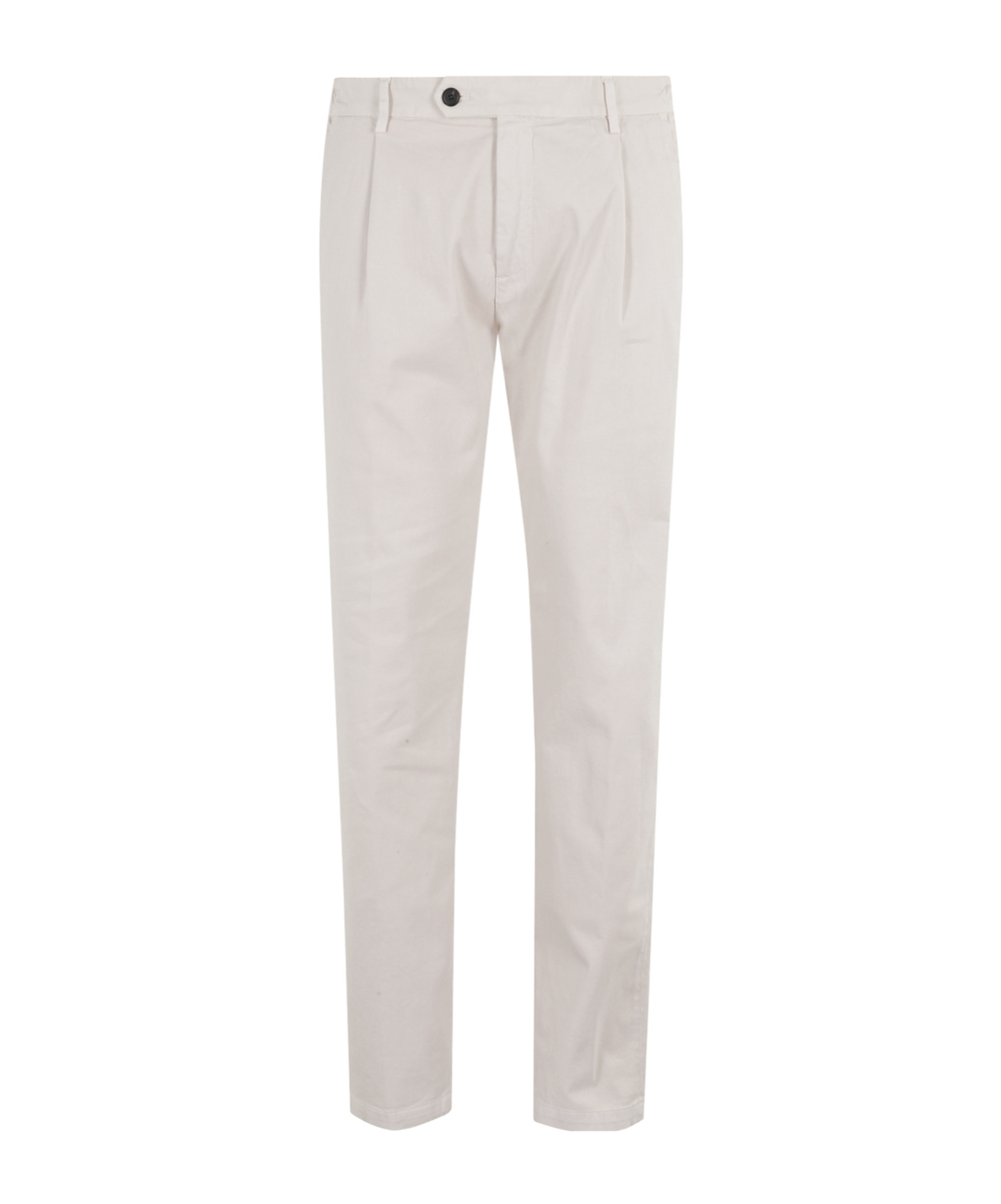 Eleventy Cotton Straight Leg Trousers In White
