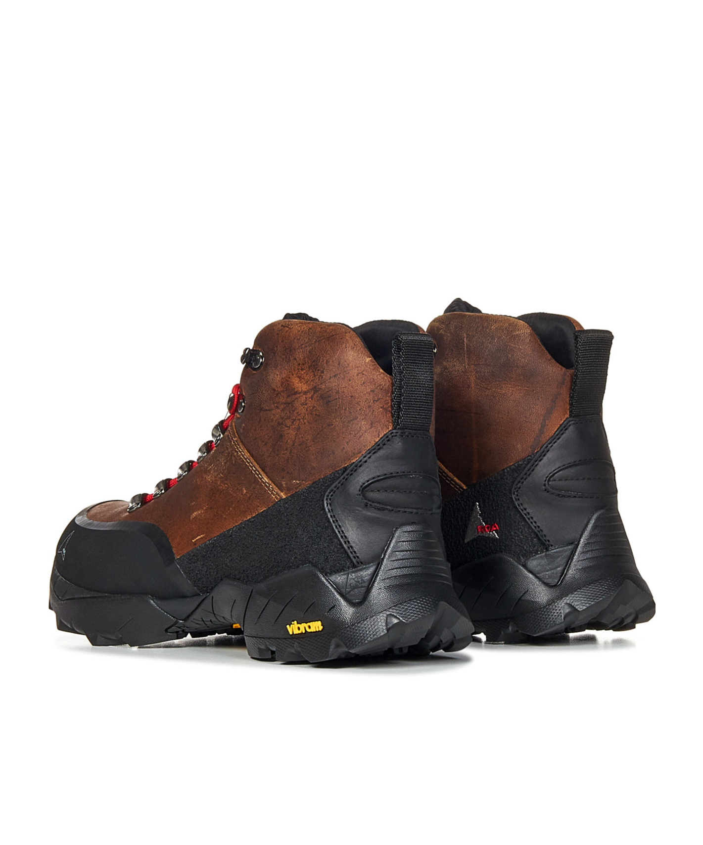 Roa Leather Andreas Ankle Boots With Vibram Sole In Black