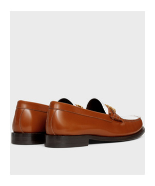 Celine Logo Loafers In Brown