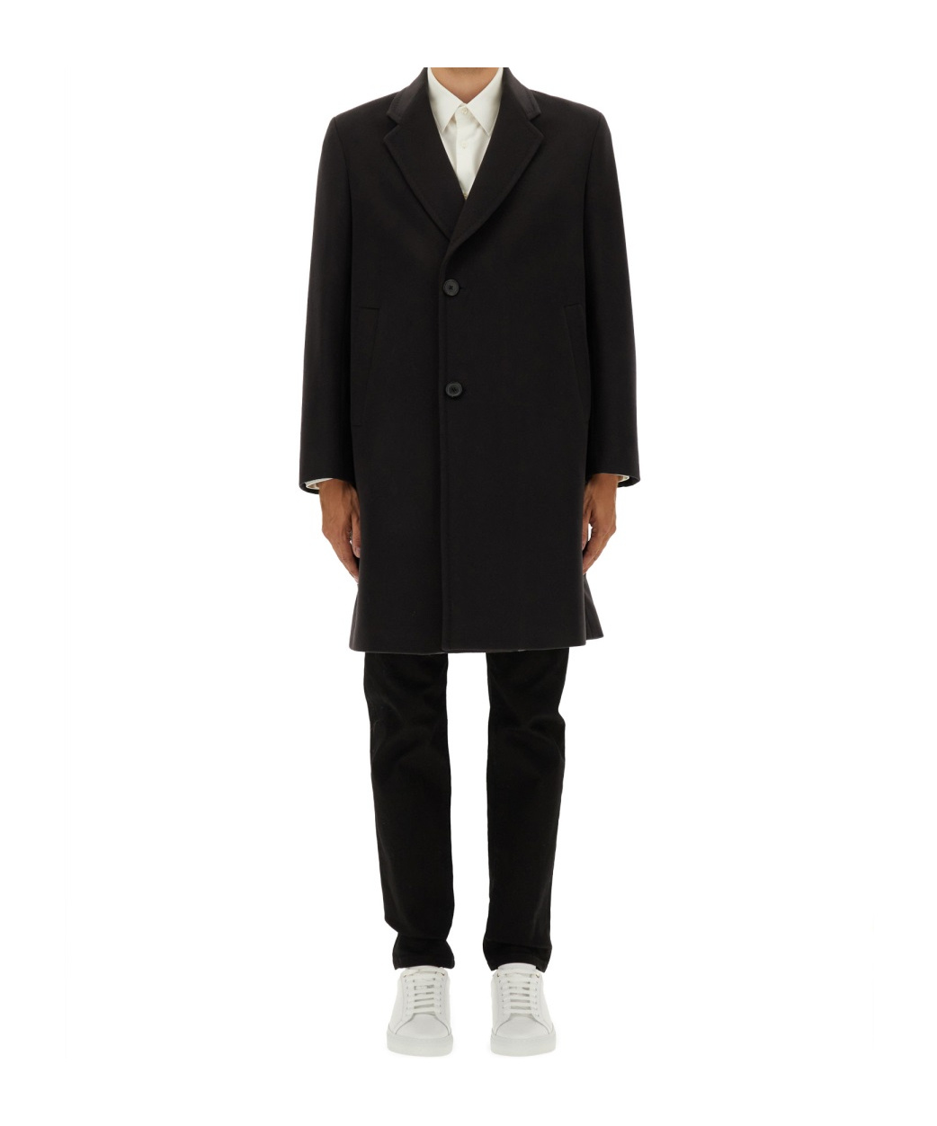 Paul Smith Long Sleeve Single-breasted Coat In Black