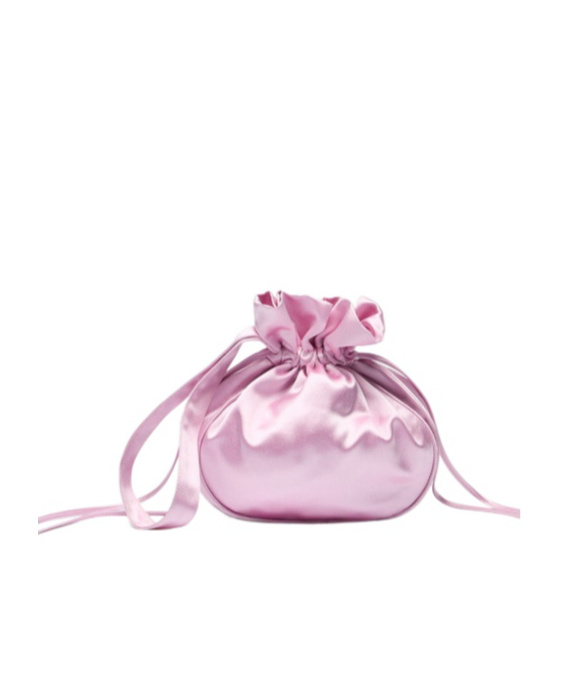 Blumarine Satin Clutch In Pink