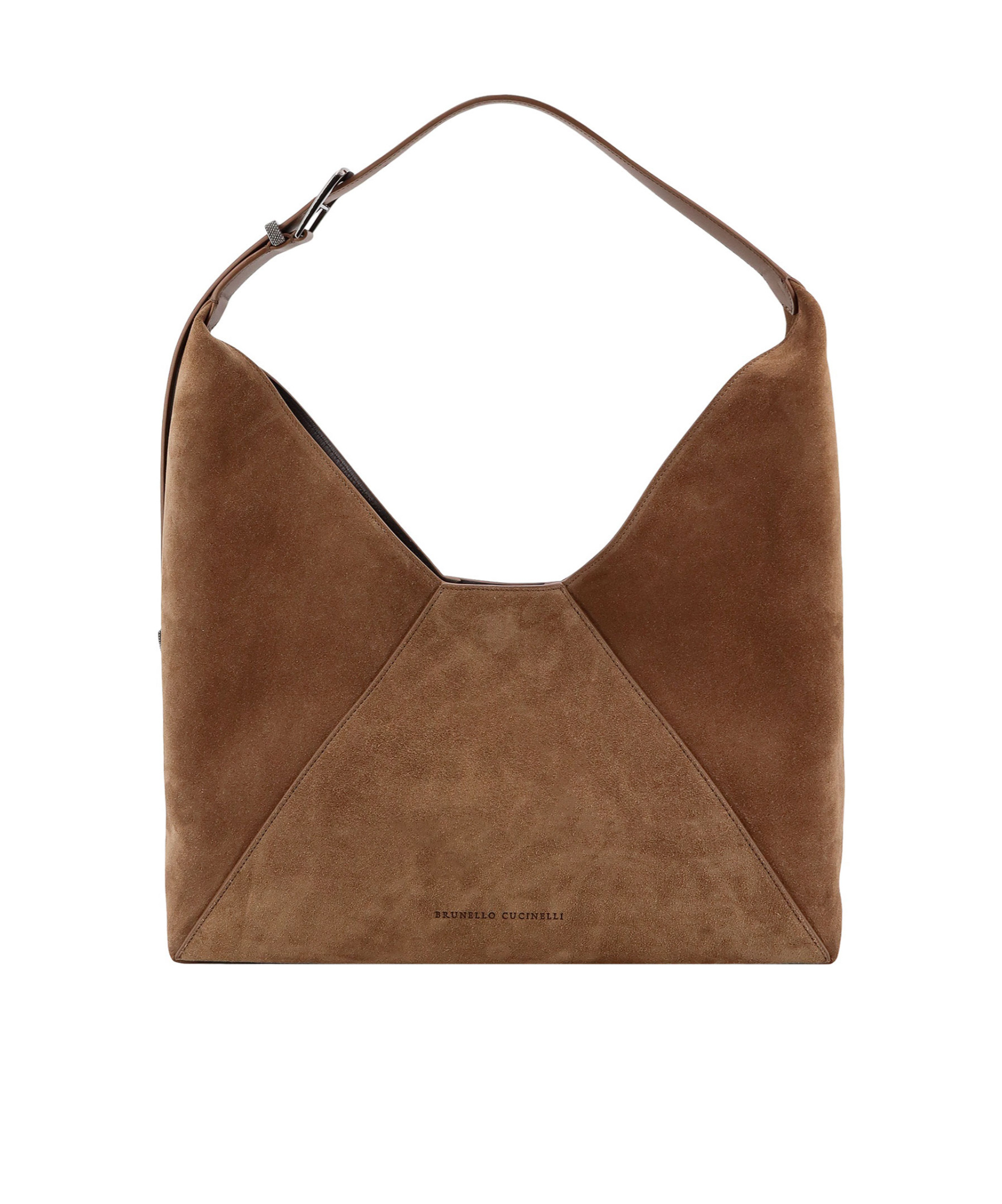 BRUNELLO CUCINELLI ENGRAVED LOGO SHOULDER BAG