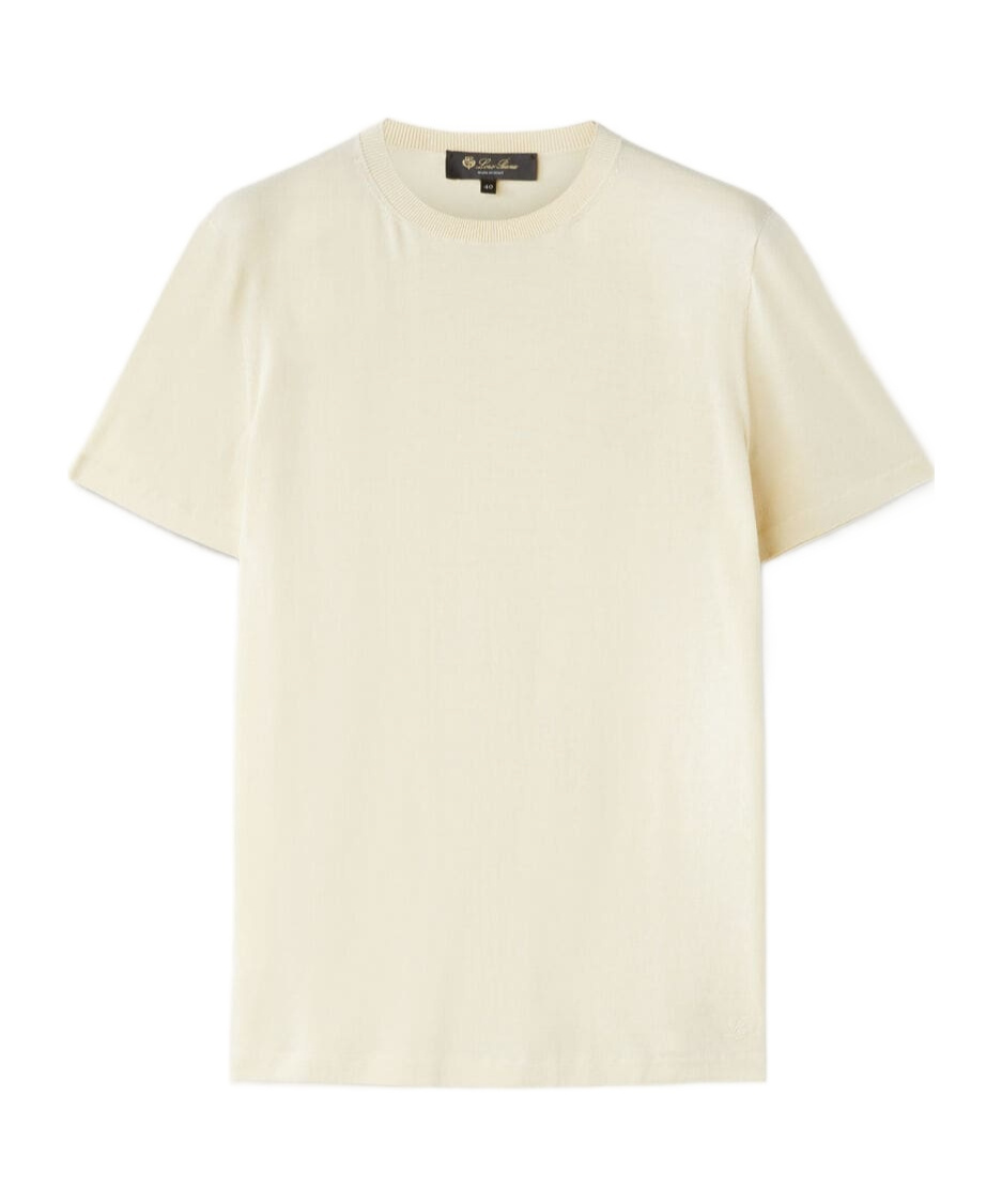 Loro Piana Short-sleeved T-shirt In White Radish Color