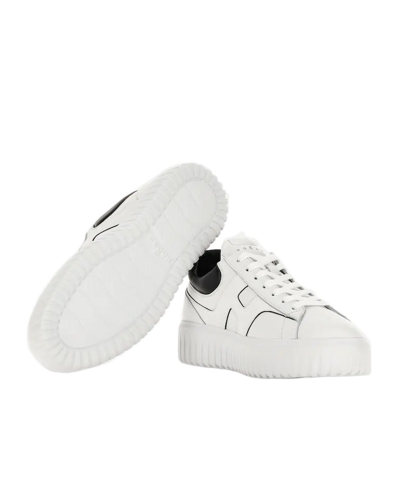 Hogan H-stripes Platform Sneakers In White