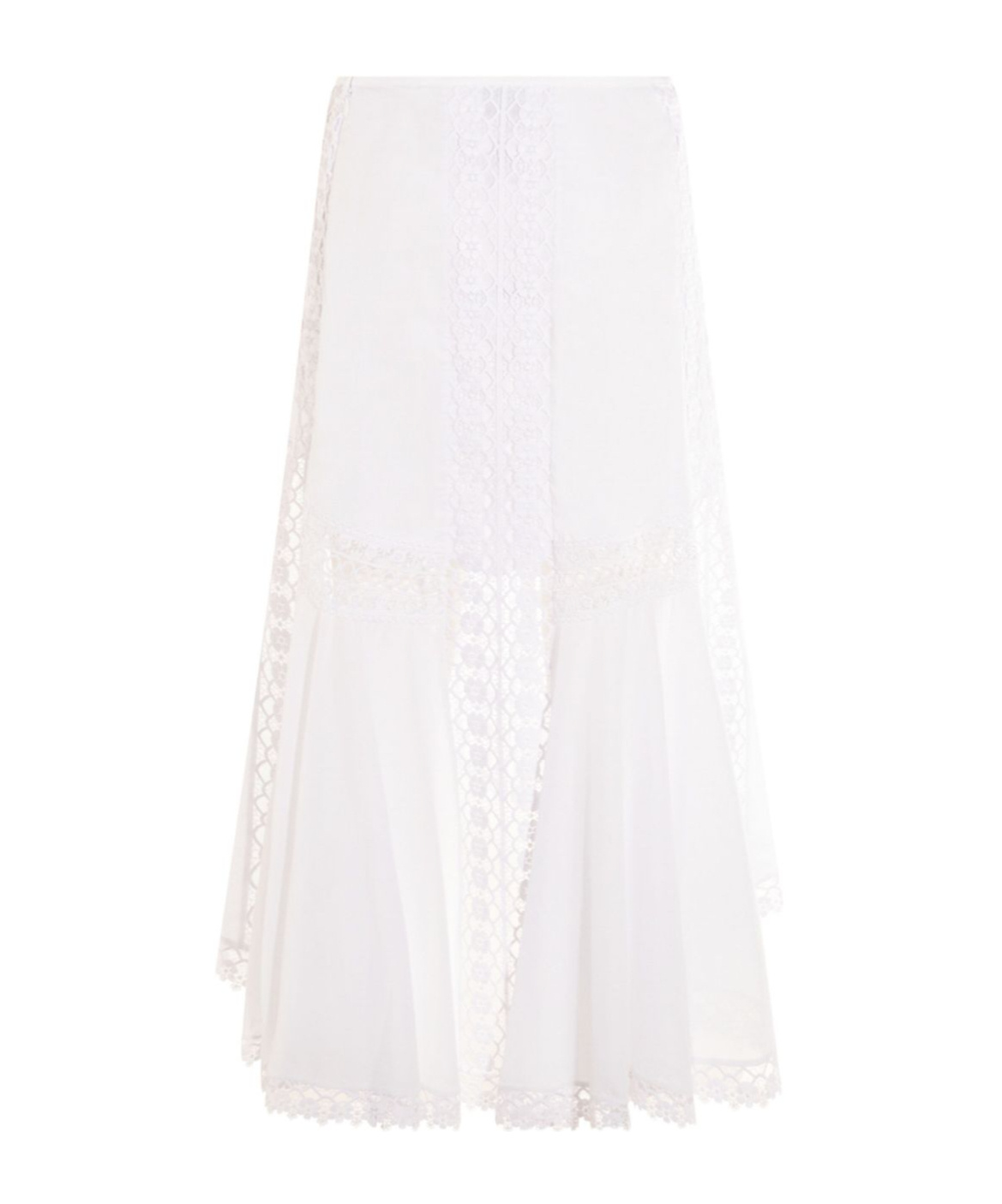 Shop Charo Ruiz Crochet-panelled Skirt