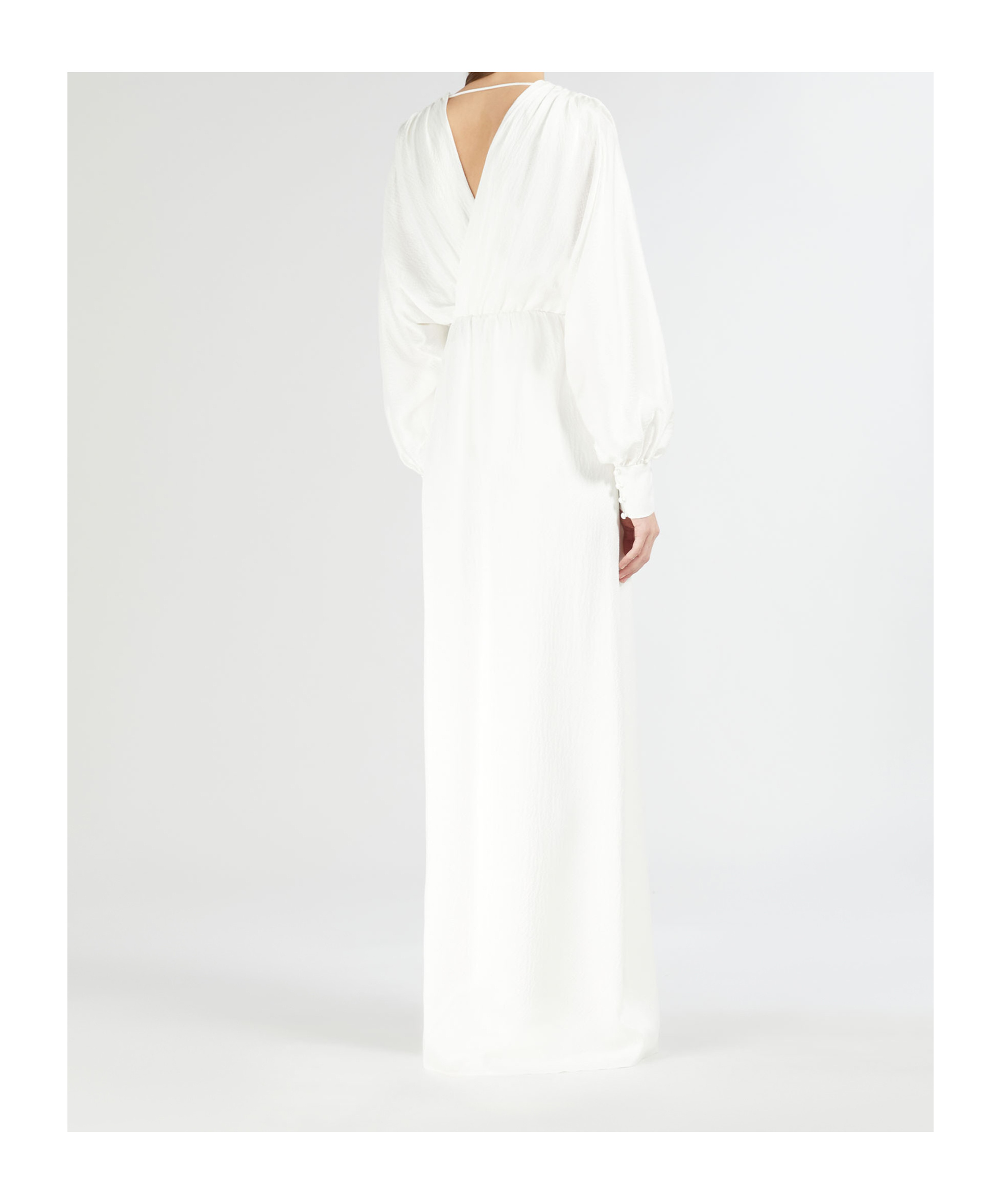 Max Mara V-neck Dress In White