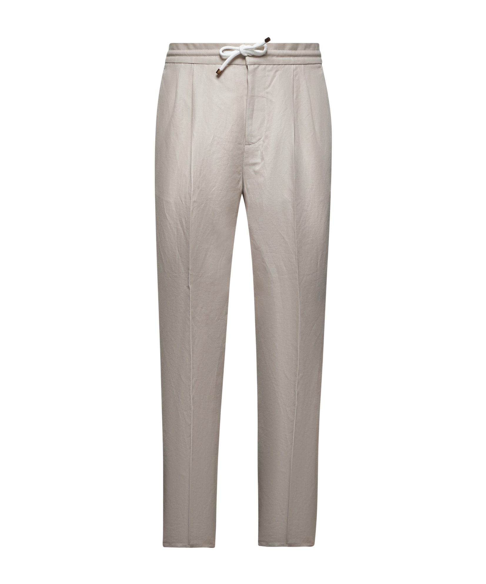 Brunello Cucinelli Drawstring Tapered Leg Trousers In Nude