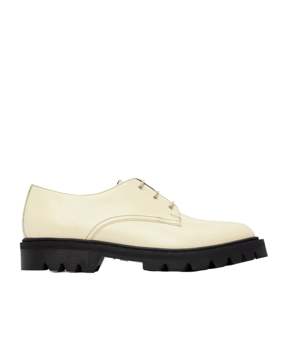 The Row Front Laced Derby Shoes In Nude