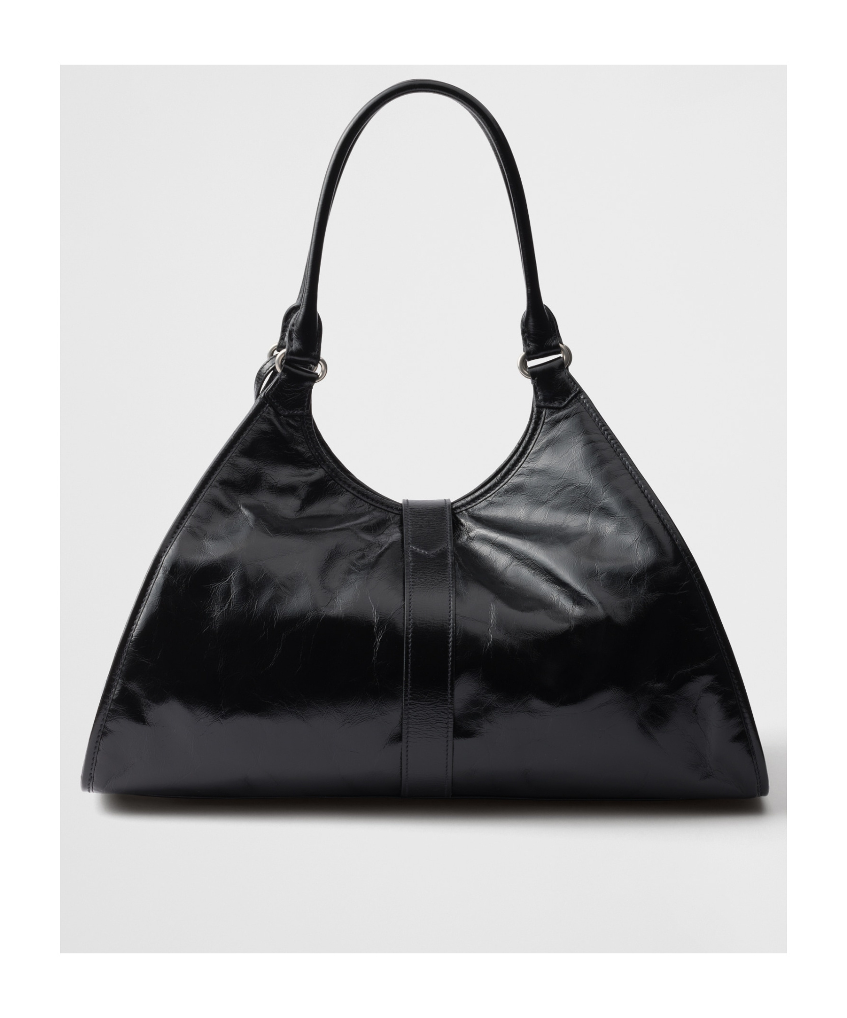 Prada Borsa Shopping Media In Pelle Nera Donna In Black