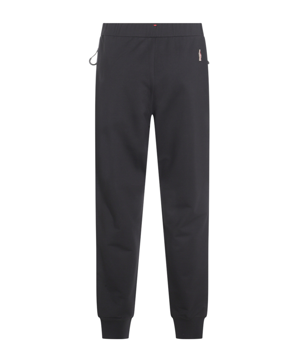 Moncler Jersey-texture Track Pants In Black