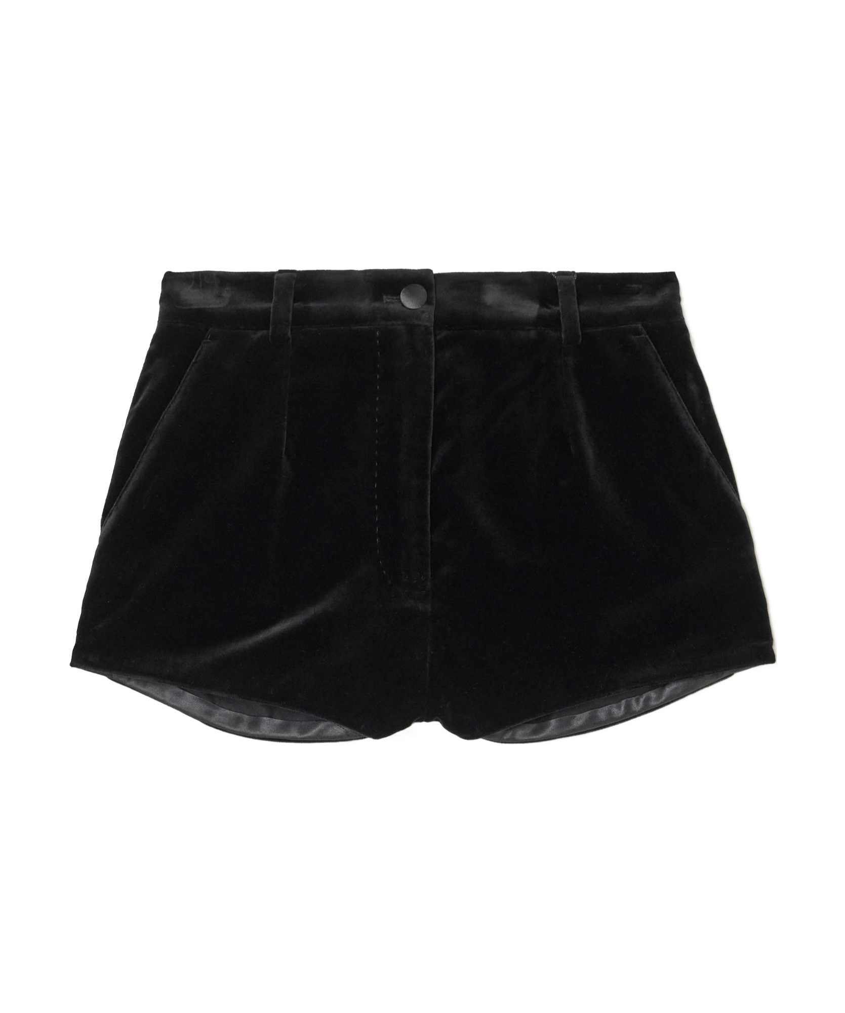 Dolce & Gabbana Satin-trimmed Cotton-blend Velvet Shorts In Black