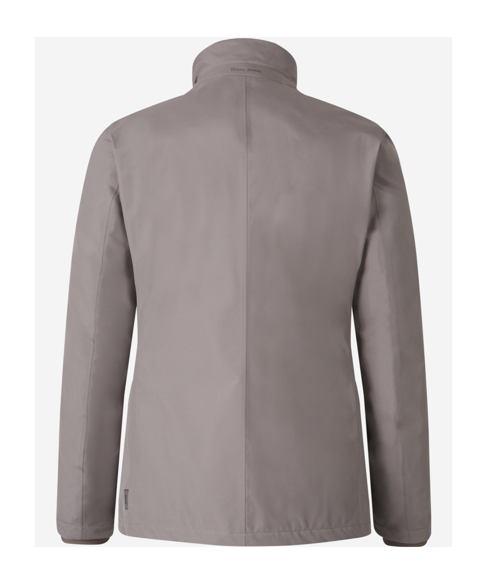 Herno High-neck Buttoned Padded Jacket In Gray