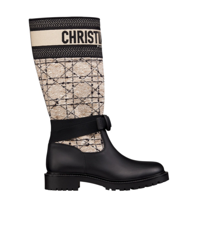 Dior D-major Short Boots In Black
